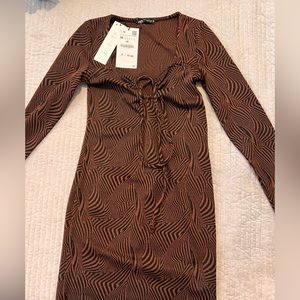 Zara short dress with long sleeve
